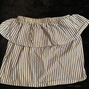 Forever 21 Nautical Strapless Top Size Small